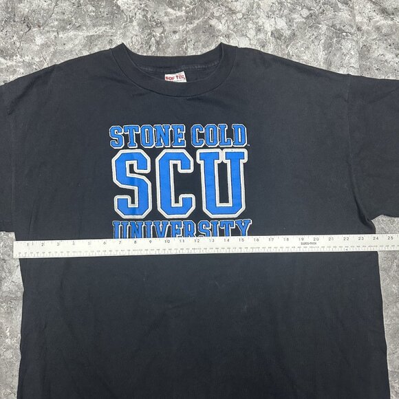 Vintage 1998 STONE COLD Steve Austin Stone Cold University WWF T-Shirt Size XXL - Picture 4 of 7